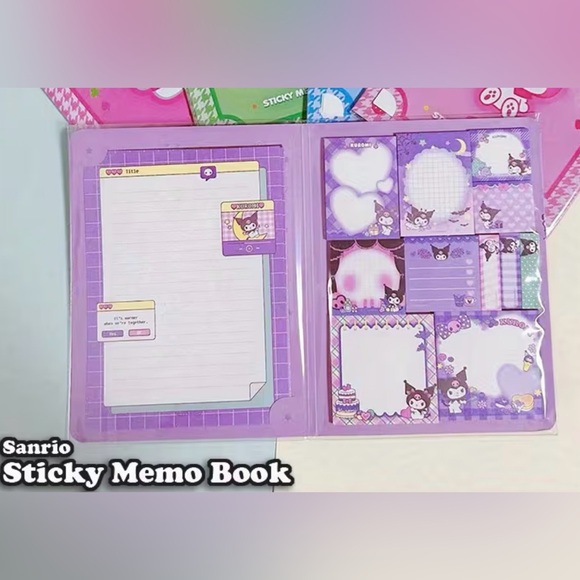 Sanrio Kuromi Ultimate Desk Set 💜 Coquette Purple Room Decor + Stationery Bundle - Picture 2 of 14